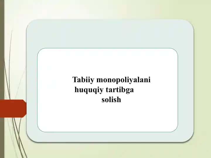 Tabiiy monopoliyalani huquqiy tartibga solish
