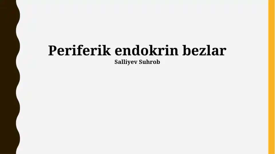 Periferik endokrin bezlar