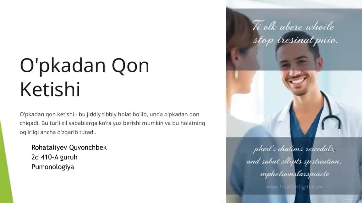 O'pkadan Qon Ketishi