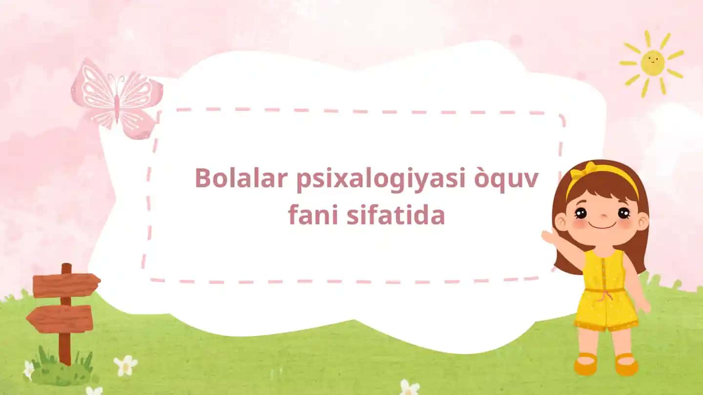 Bolalar psixalogiyasi