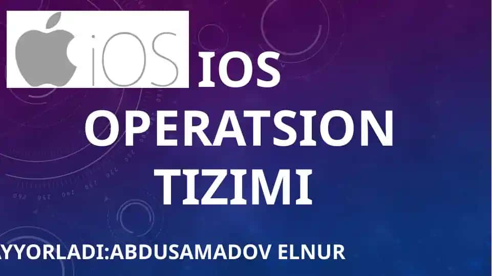 iOS operatsion tizimi