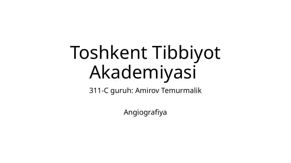 Angiografiya