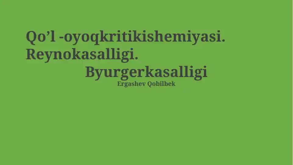 Qoʼl -oyoqkritikishemiyasi