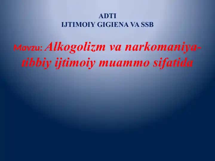 ADTIIJTIMOIY GIGIENA VA SSB
