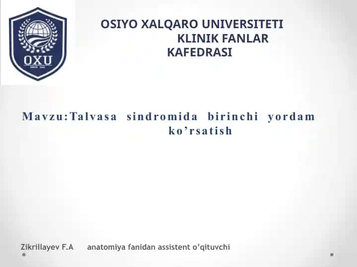 Konchilik ishi yo’nalishi (sirtqi ta’lim) «S1-KI-22» guruh