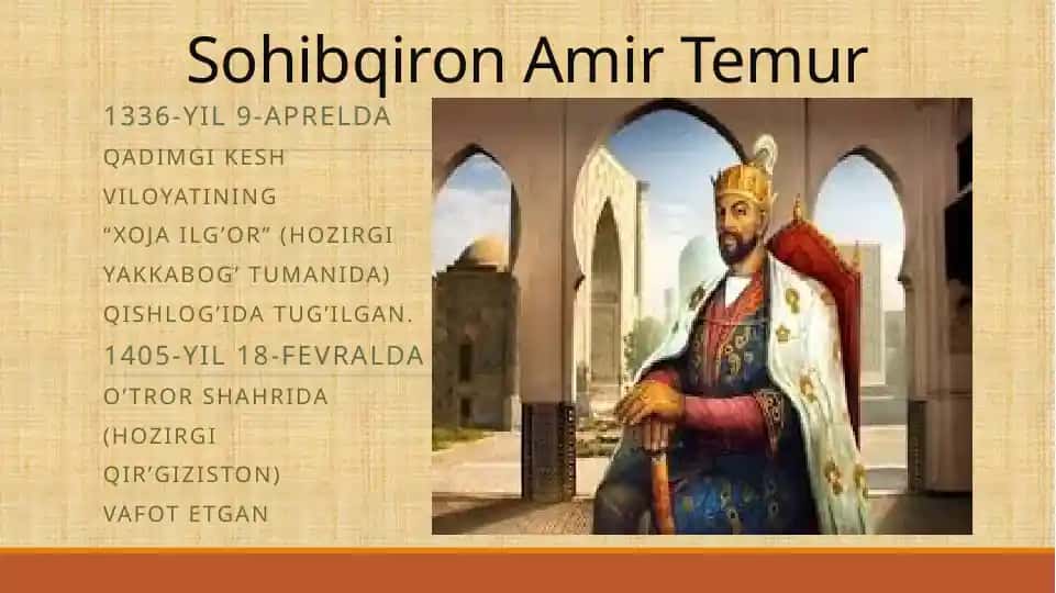 Sohibqiron Amir Temur
