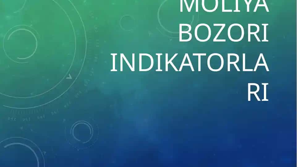 Moliya bozori indikatorlari