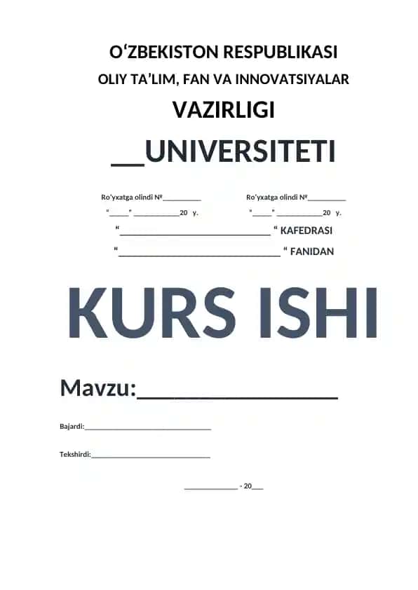 Ishlab chiqarish zaxiralarining butligini tekshirish bo‘yicha kurs ishi