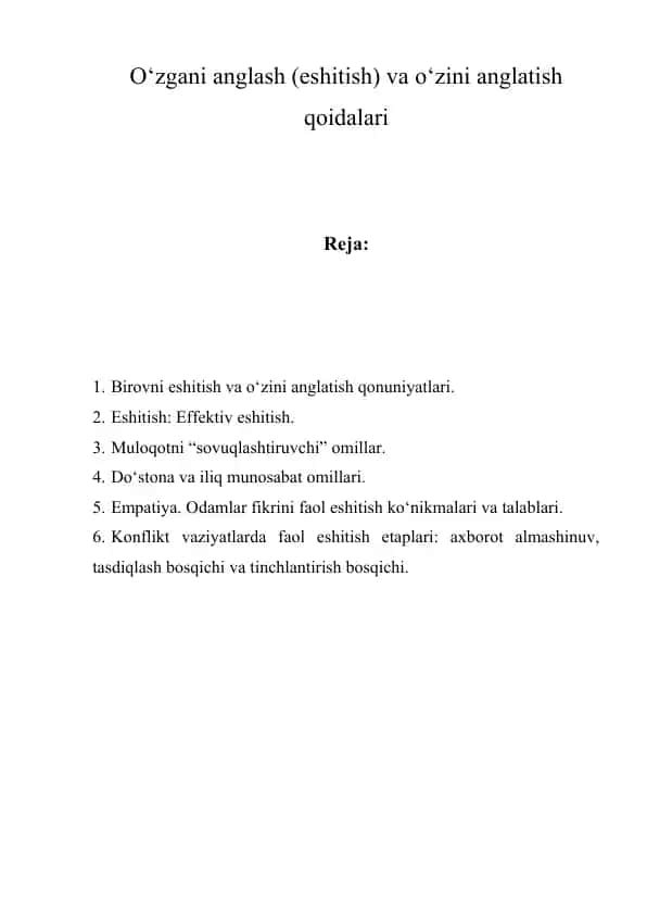 Konfliktlar yechimi