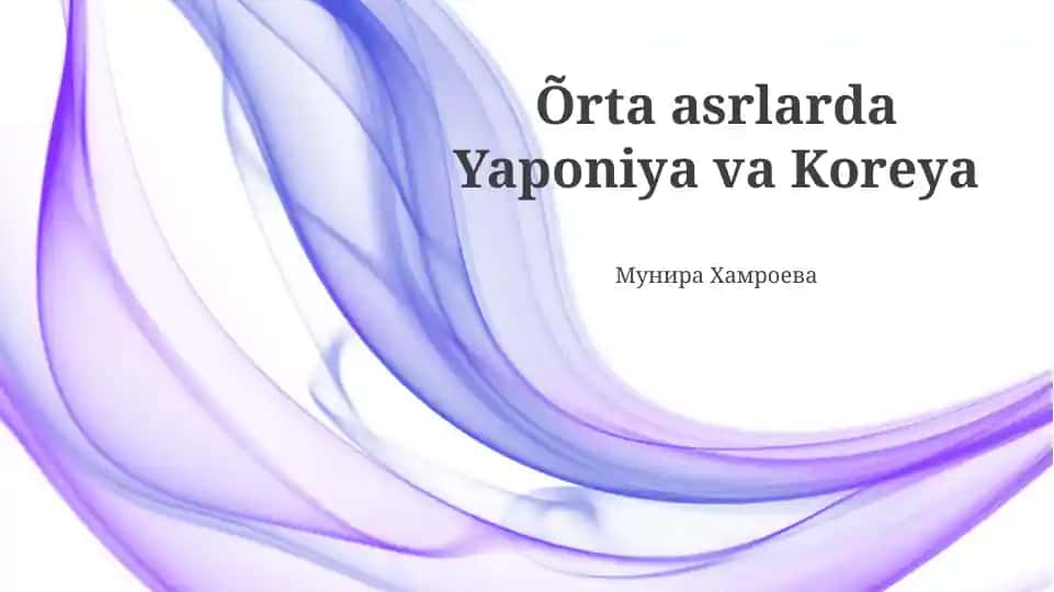 Yaponiya va Koreya Orta Asrlarda