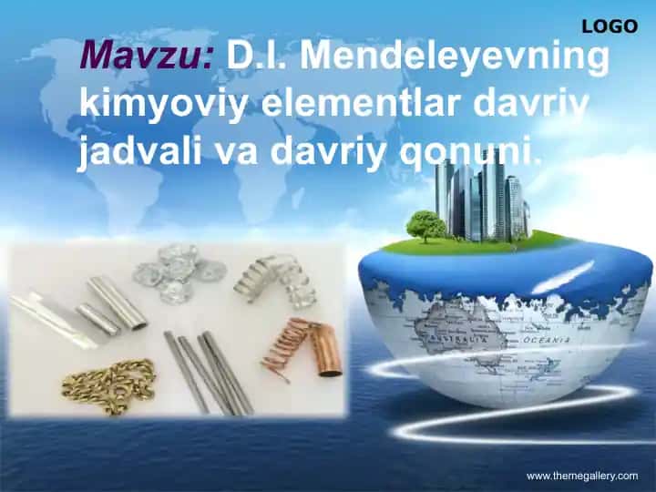 D.I. Mendeleyevning kimyoviy elementlar davriy jadvali va davriy qonuni