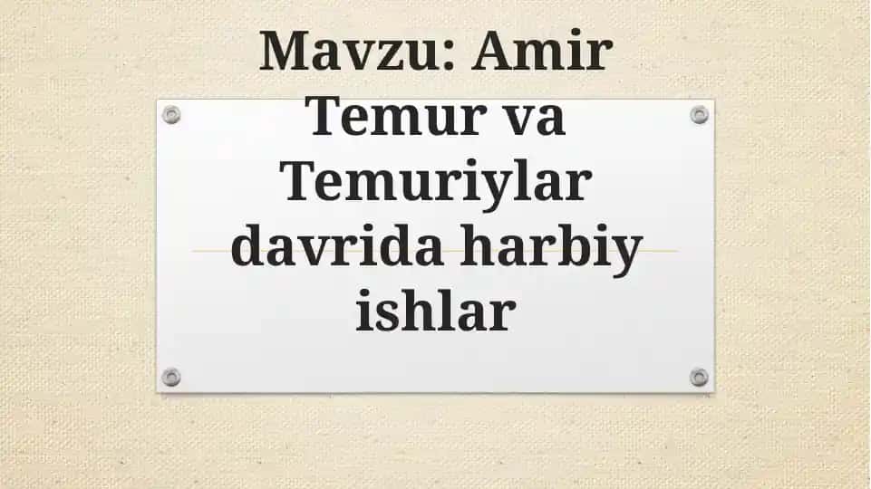 Harbiy ishlar va Arki oliya Samarqand shahri