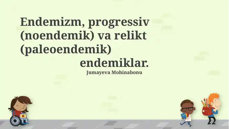 Endemizm, progressiv (neoendemik) va relikt (paleoendemik) endemiklar