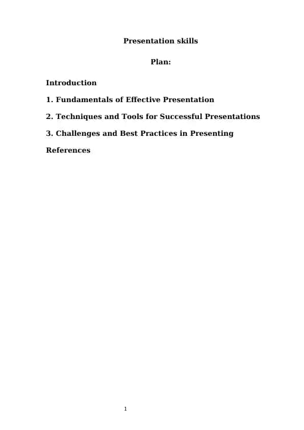 Presentation Skills