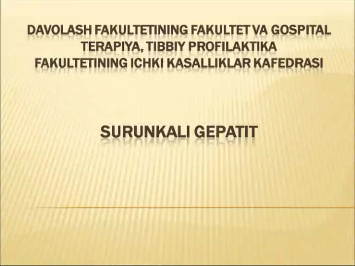 Surunkali gepatit