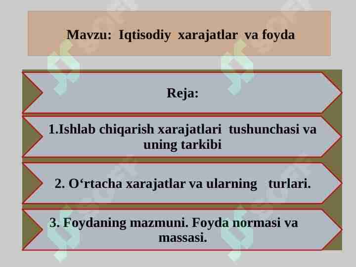 Iqtisodiy xarajatlar va foyda