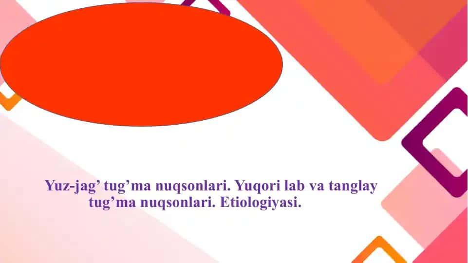 Yuz Tuyma Nuqsonlari