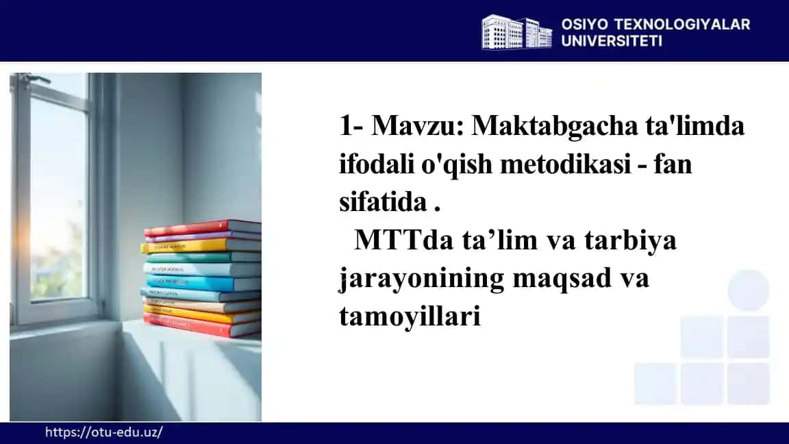 Maktabgacha ta'limda ifodali o'qish metodikasi