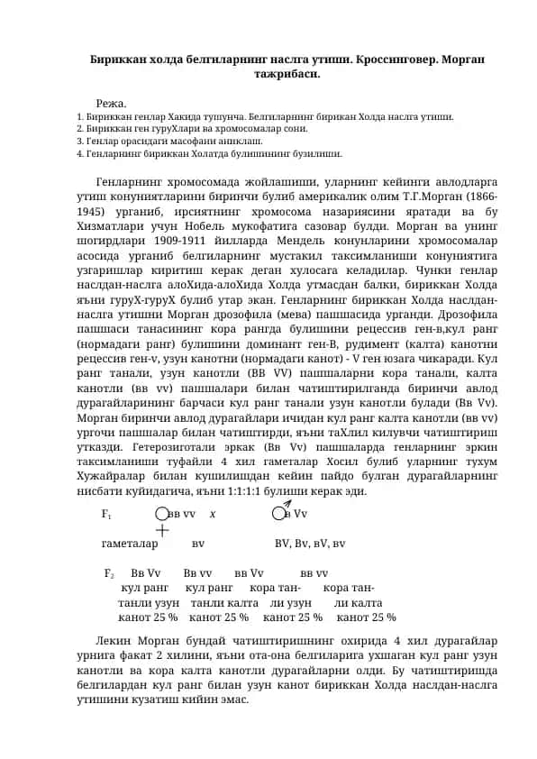 Морган тажрибаси