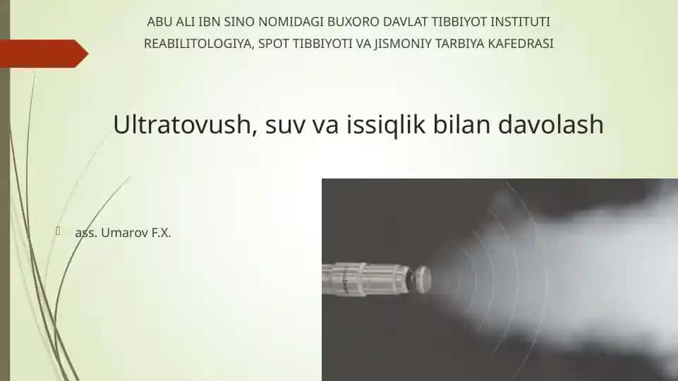 Ultratovush terapiyasi