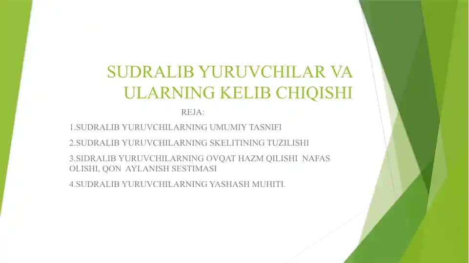 SUDRALIB YURUVCHILAR VA ULARNING KELIB CHIQISHI