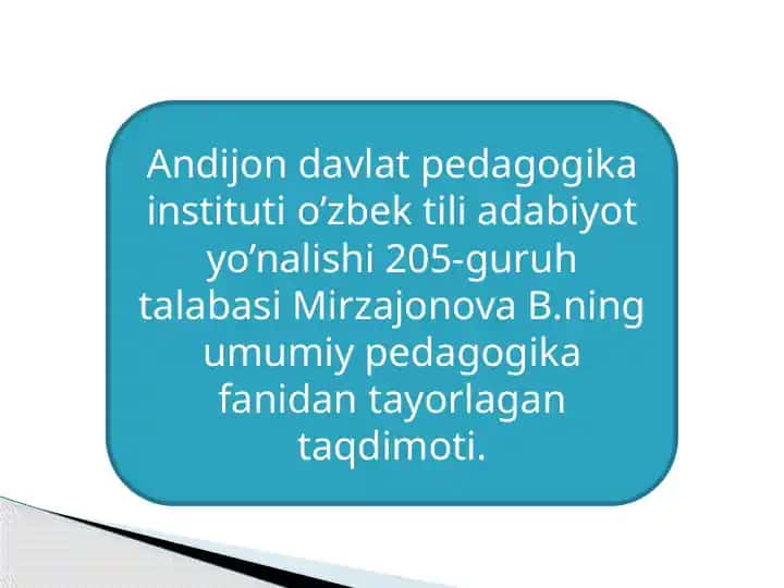Pedagogik mahoratning asosiy komponentlari