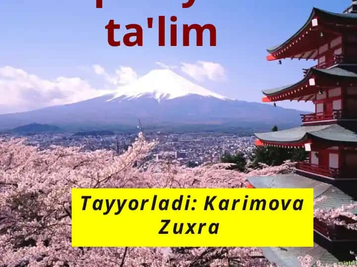 Yaponiyada ta'lim