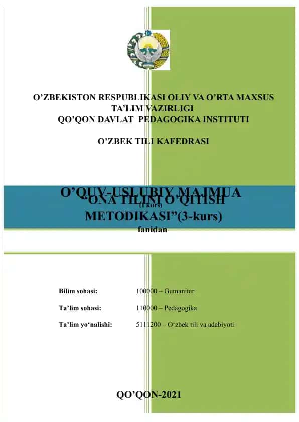 O’quv-uslubiy majmua