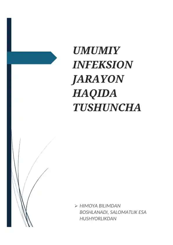 Umumiy infeksion jarayon haqida tushuncha