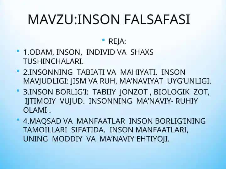 Inson falsafasi