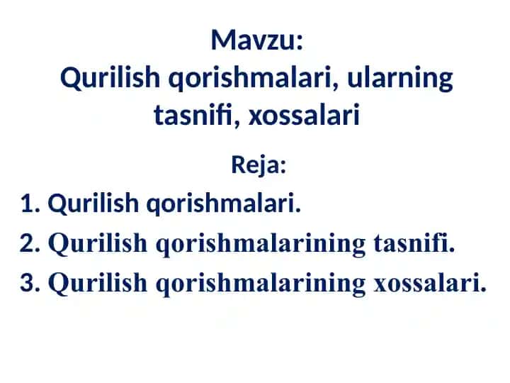 Qurilishqorishmalari