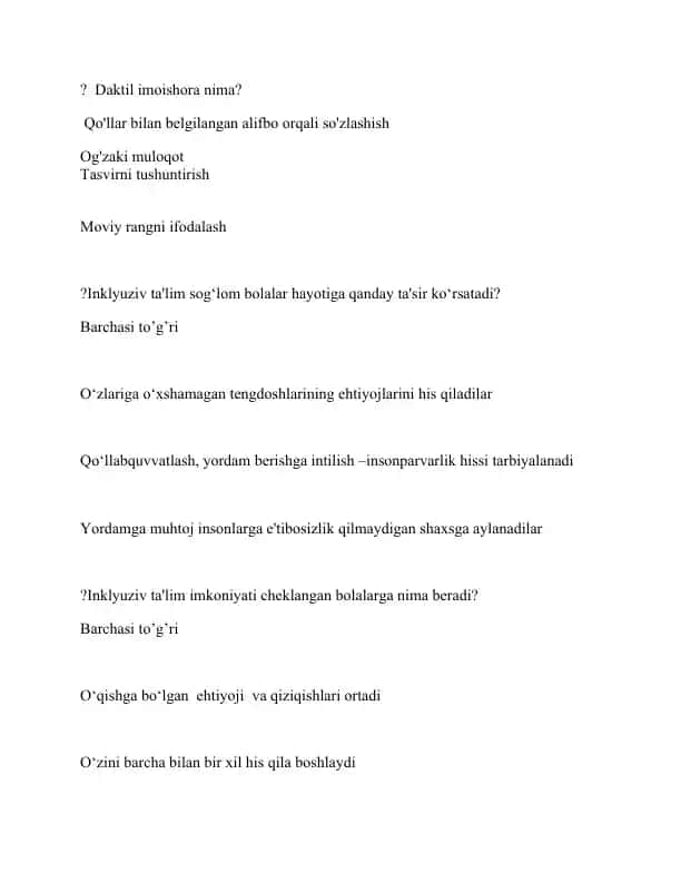 Inklyuziv ta'limning muhimiyati