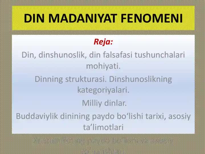 Din Madaniyat Fenomeni
