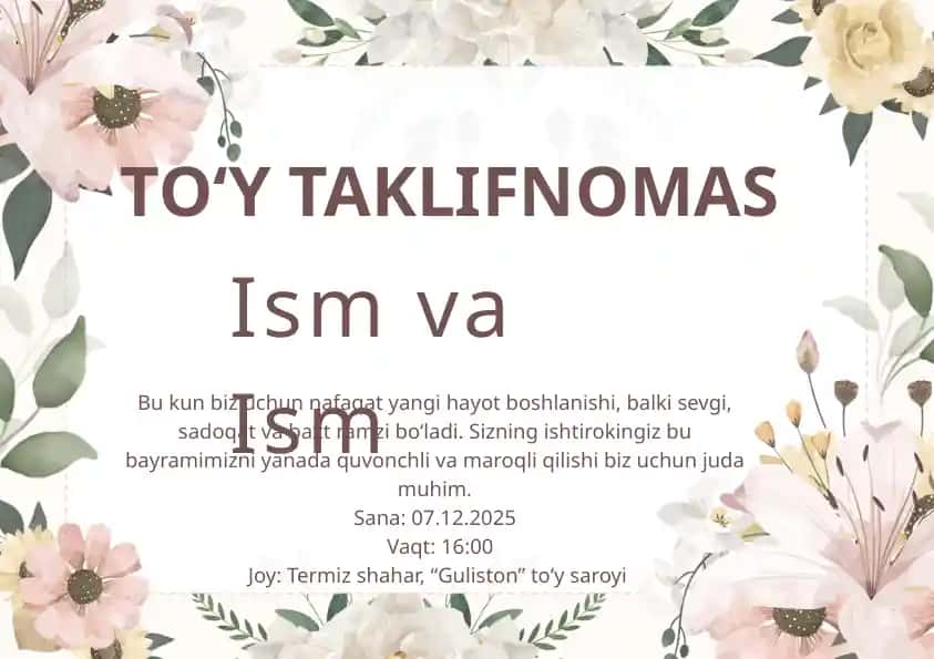 TO'Y TAKLIFNOMAS