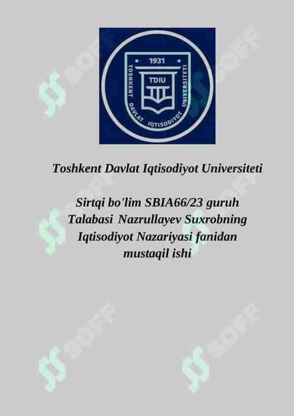 O'ZBEKISTONDA FERMER VA DEHQON XO'JALIKLARI FAOLIYATINI TAKOMILLASHTIRISH YO'NALISHLARI