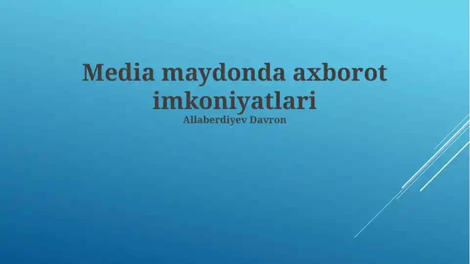 OAVda ma'lumot xavfsizligi