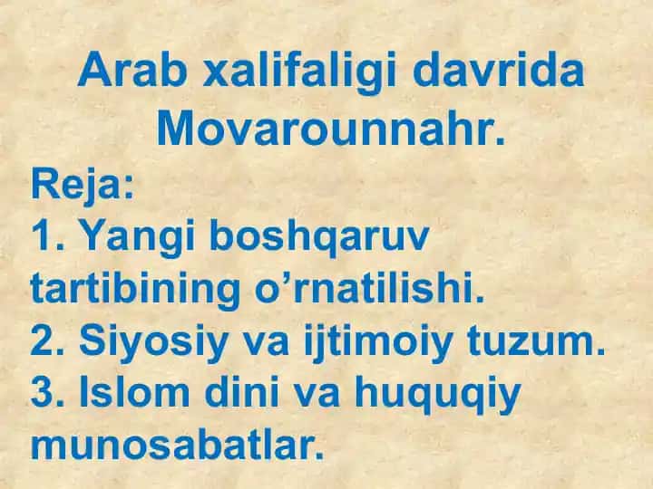 Movarounnahr tarixi