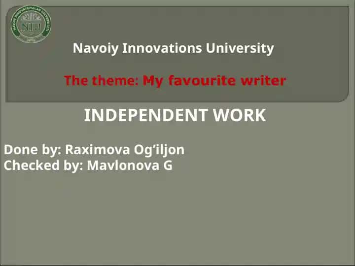 Navoiy Innovations University