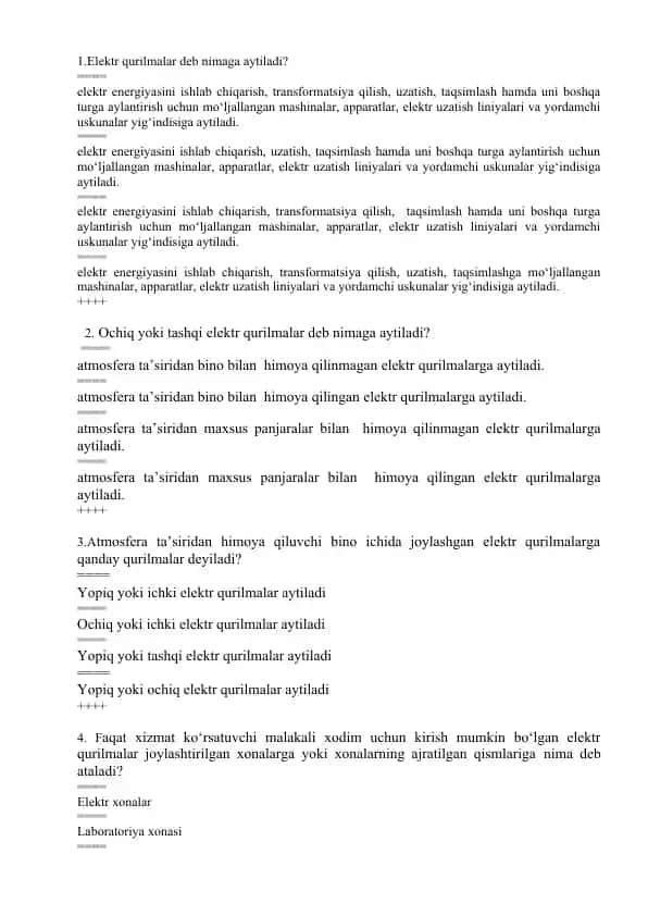 Elektr qurilmalar