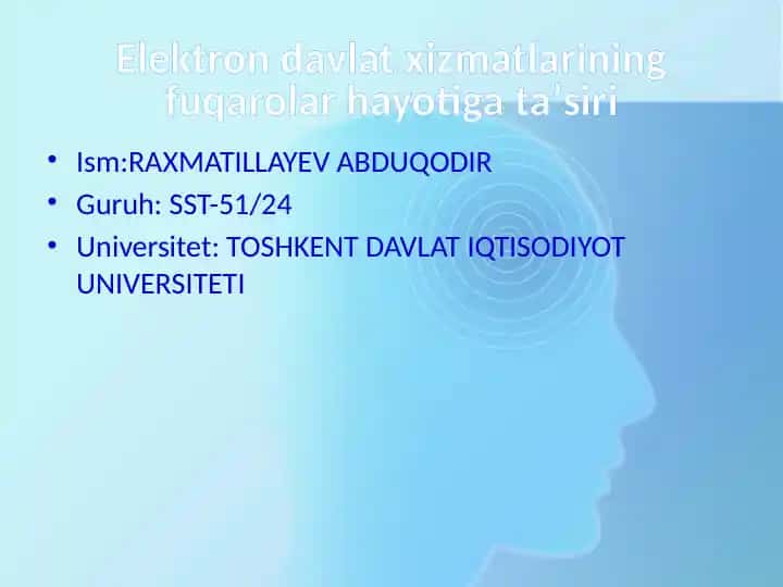 Elektron davlat xizmatlarining fuqarolar hayotiga taʼsiri