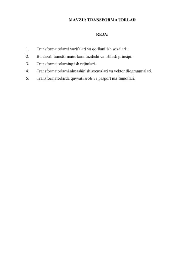 Transformatorlar