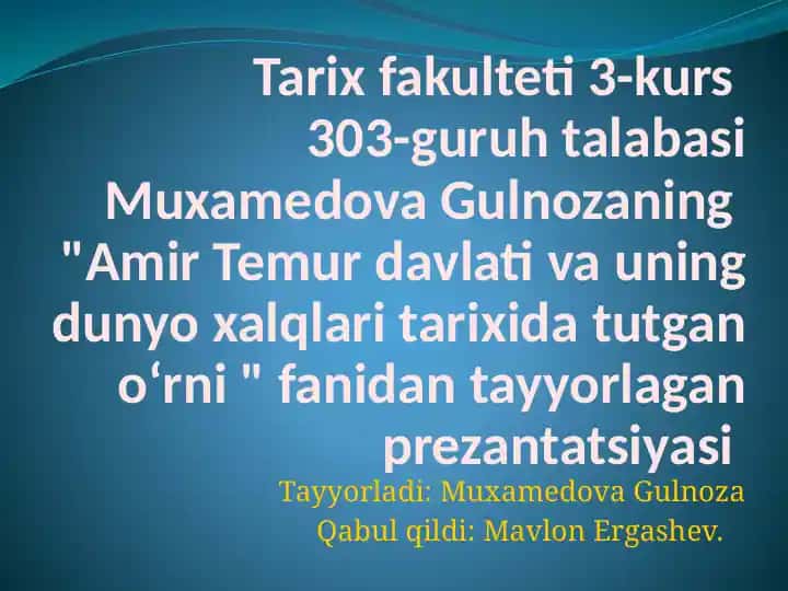 Amir Temur tuzuklari