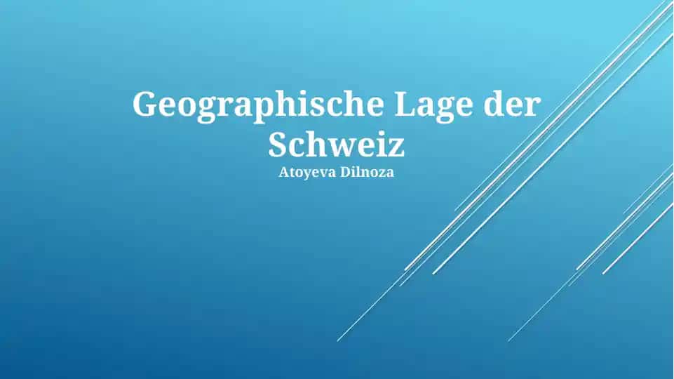 Geographische Lage der Schweiz