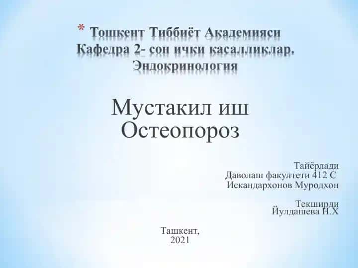 Osteoparoz