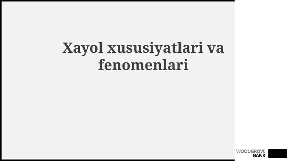Xayolxususiyatlarivafenomenlari