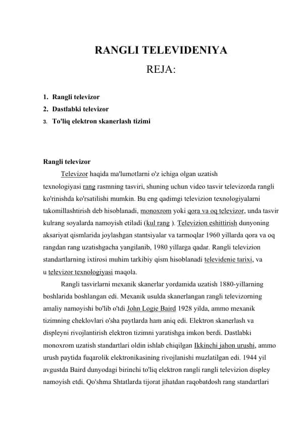 Rangli televizor