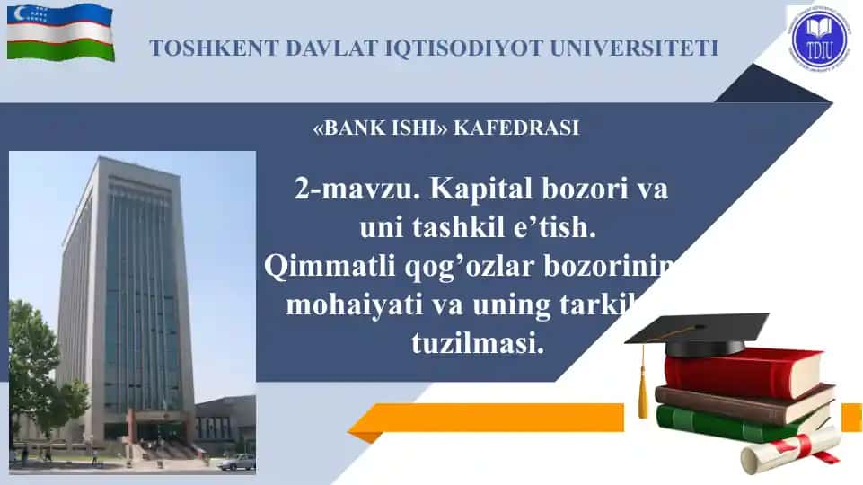 Kapital bozori vauni tashkil e’tish
