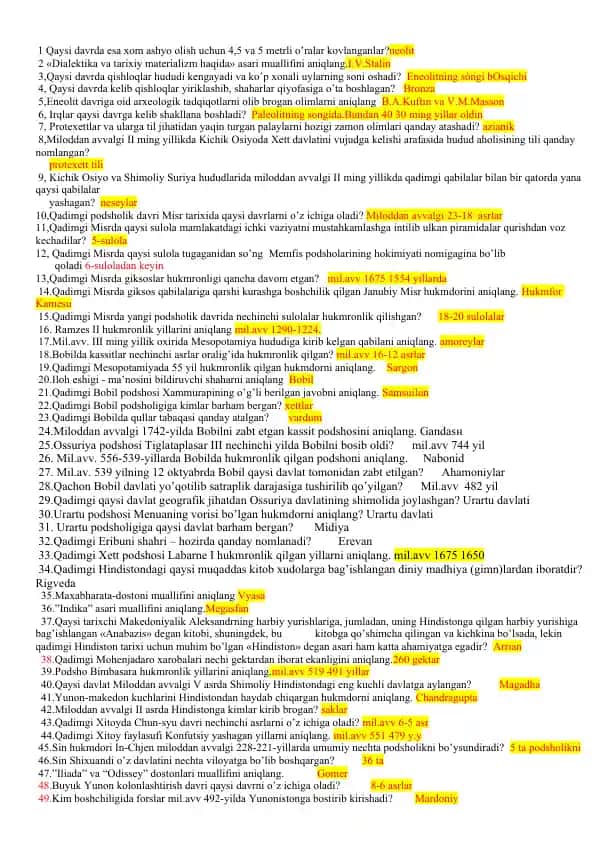 Arxeologiya va Tarix (Eneolit davri)