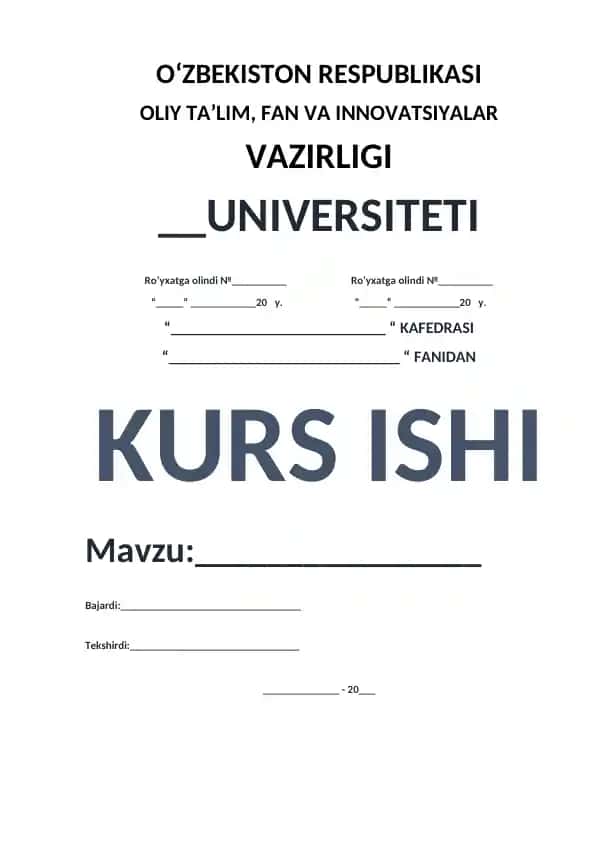 Kurs ishi "Boshlang'ich sinflarda ona tili va o'qish savodxonligi darslarda matn ustida ishlash"