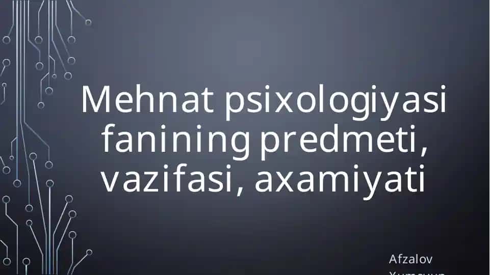 Mehnatpsixologiyasi